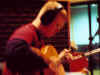 Stephen recording guitar